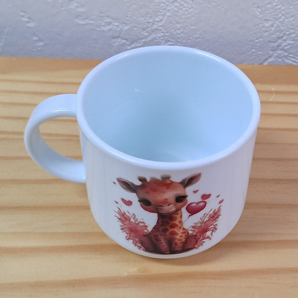 Océliane création mug enfant girafe dessus