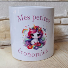 Océliane création tirelire licorne