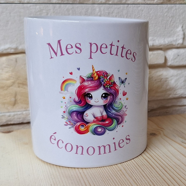 Océliane création tirelire licorne