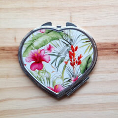 Océliane création miroir cœur Hibiscus