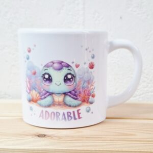 Océliane création Tasse enfant verso polymère adorable tortue