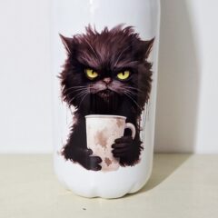 Océliane création bouteille chat râleur design