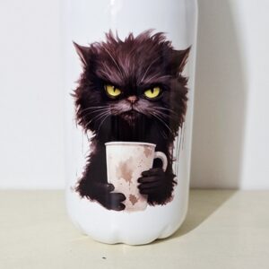 Océliane création bouteille chat râleur design